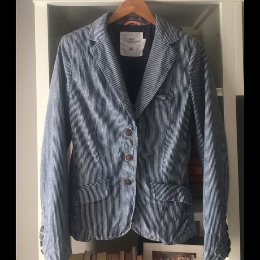 Striped Cotton Blazer